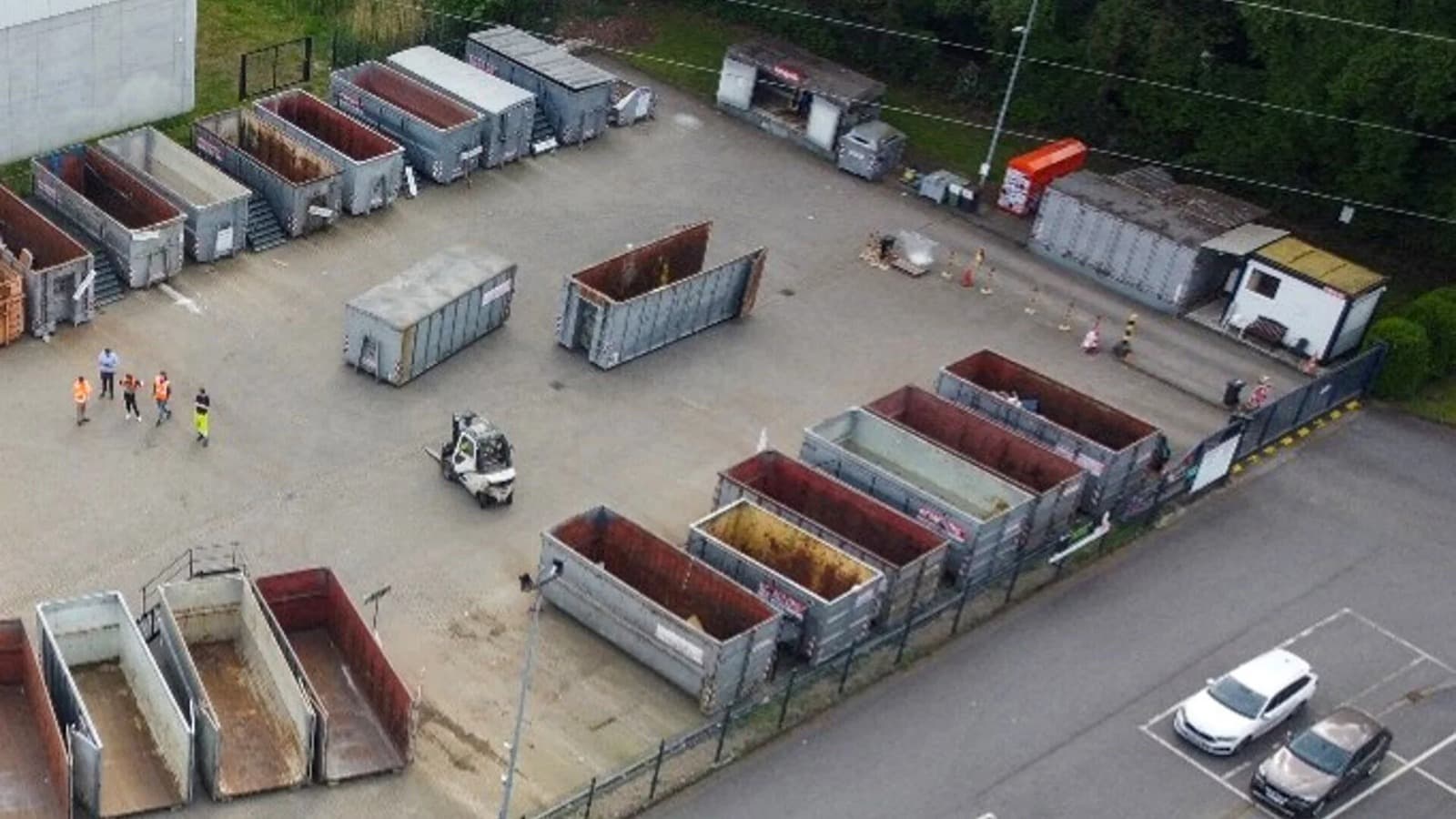 REMONDIS deployment aerial view showing large-scale waste management operation